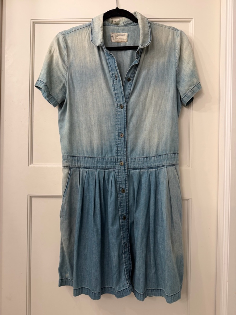 Current/Elliott Light Blue Denim Shirt Dress medium or oversized small